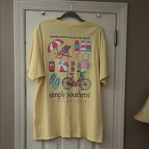 Simply Southern Yellow Summer Icons Graphic Tee